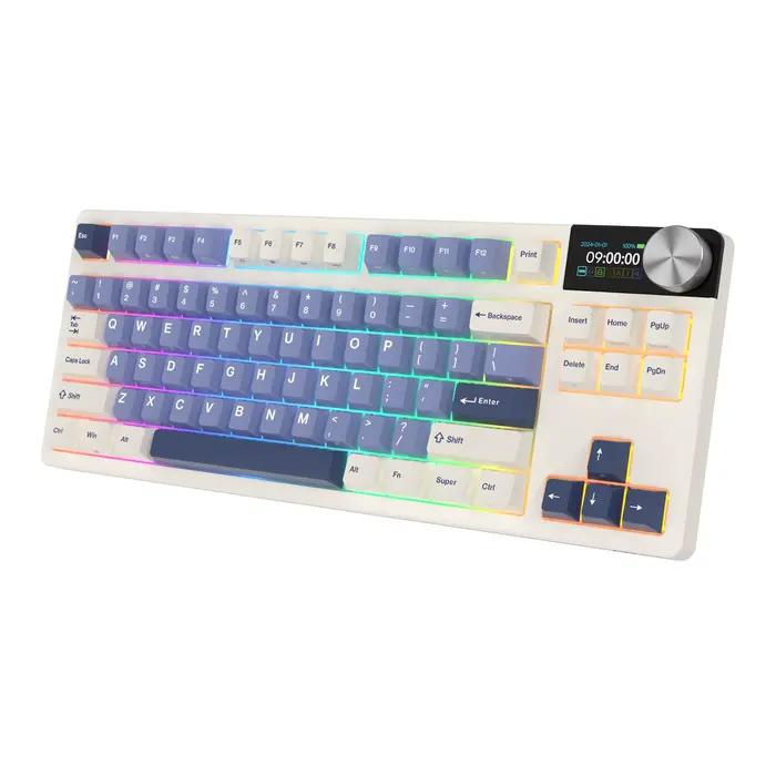 RK ROYAL KLUDGE S85 TFT couleur Screent clavier mécanique Tri Mode sans fil 85 touches clavier de jo