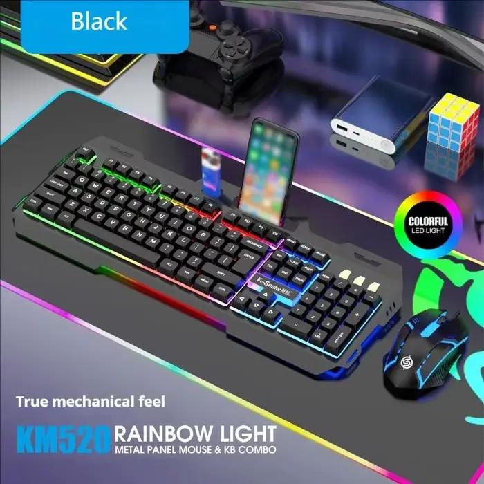 Ensemble clavier et souris KM520, mécanique tactile, 4.2, filaire, USB, jeux de bureau, ordinateur d