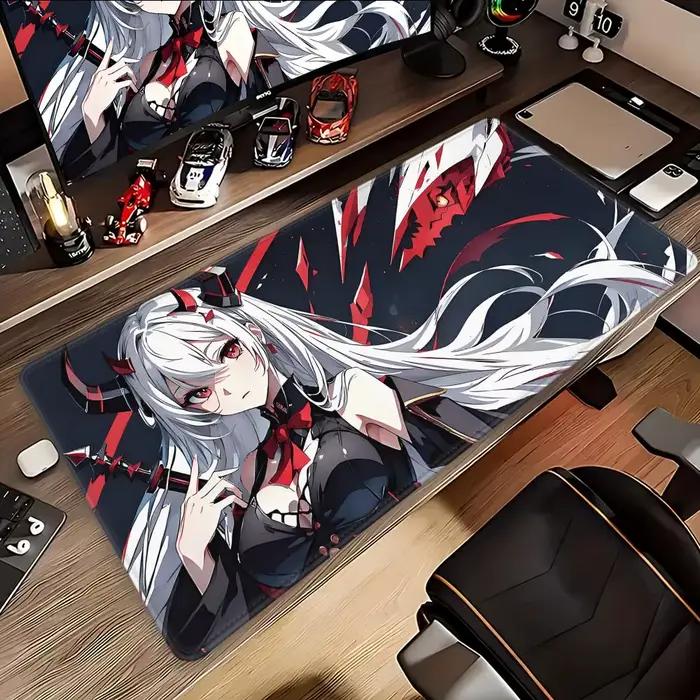 Redragon EISA P047 Tapis de souris de jeu Anime Girl - Surface en Lycra lisse, base en caoutchouc an