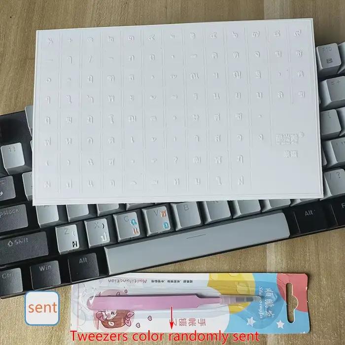 Autocollants de clavier en langue thaïlandaise et japonaise pour ordinateurs de bureau et portables,