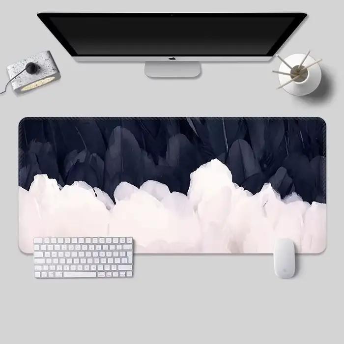 Tapis de souris noir et blanc
