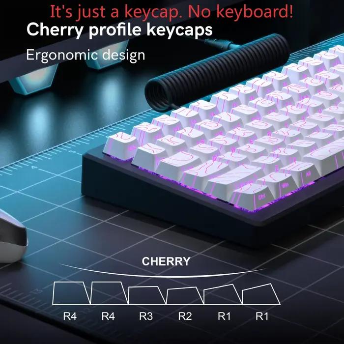 Clavier mécanique 2026 Contour Line PBT Keycaps 97 touches profil Cherry imprimé latéralement rétroéclairé pour claviers 61 68 75 84 87 à interrupteurs magnétiques