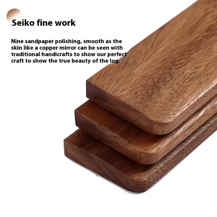 Nouveau repose-poignets ergonomique en bois de noyer pour clavier mécanique