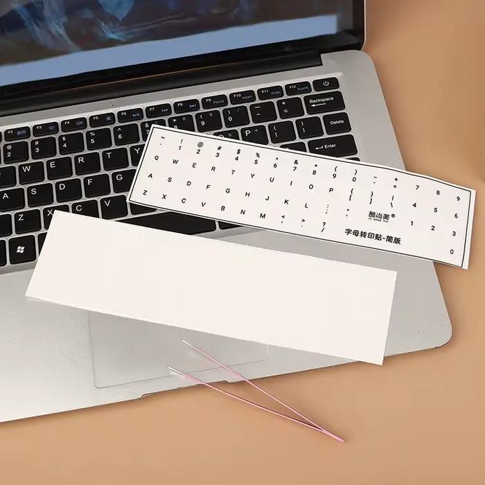 Autocollant de clavier de Film détachable de langue Alphabet anglais