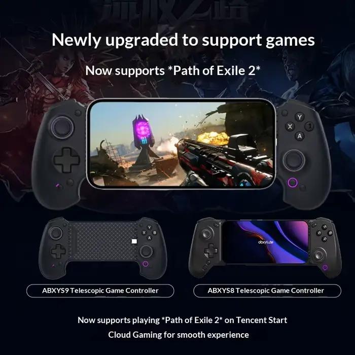 Abxylute S9 Stretch Game Controller Android IOS Type-C Bluetooth Manette de jeu pour téléphone portable pour Delta Action Path Of Exile 2 Gamer