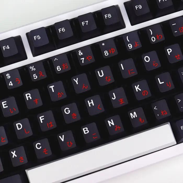 Clavier mécanique KBDiy 143 touches GMK WOB rouge cyrillique touches en plastique PBT sublimation 5 faces pour ordinateurs de bureau portables numériques tablettes occasions spéciales