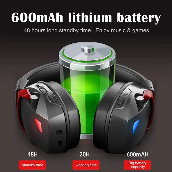 Casque de jeu sans fil avec Microphone antibruit détachable
