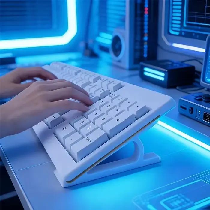 Supports ergonomiques pour clavier antidérapants multicolores pour bureau et configuration de jeux adaptable à différents styles et usages