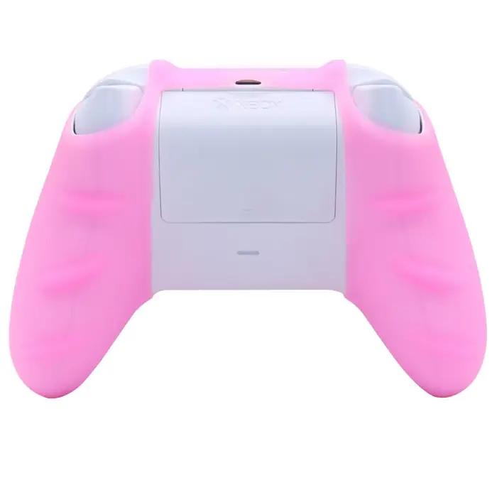 Housse de protection rose en Silicone souple pour manette de jeu
