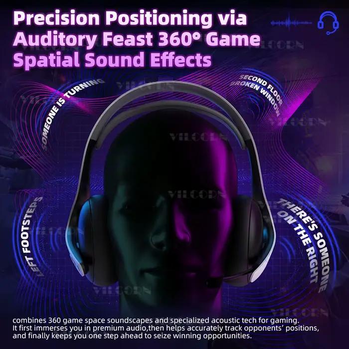 【2.4 GHz】 Casque de jeu sans fil pour PS5 PS4 PC Mac