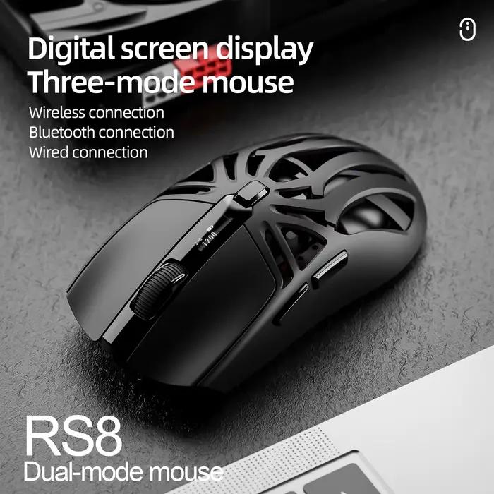 RS8 Bluetooth sans fil 2.4g souris de jeu triple mode léger e-sports jeu 1K taux de retour 10000DPI ordinateur
