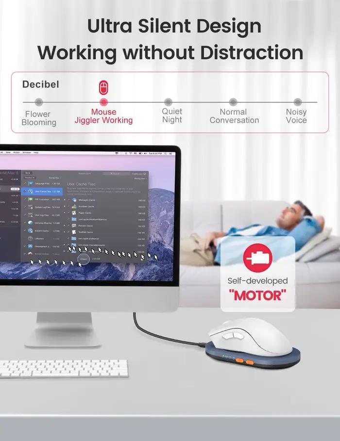 Vaydeer Jiggler de souris indétectable avec adaptateur secteur et simulateur de déplacement