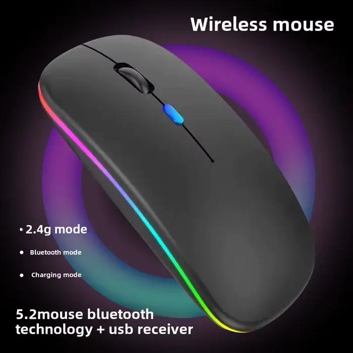 Souris sans fil aste silencieuse pour ordinateur portable et de bureau