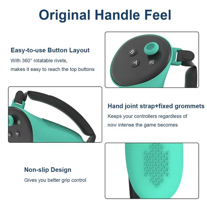 Coques de protection TPU pour manettes Meta Quest 3 VR antidérapantes antichoc et anti-chute pour gamer ocassionnel et professionnel