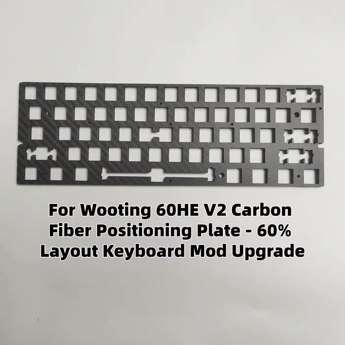 Plaque de positionnement en fibre de carbone pour clavier Wooting60 HE 60%