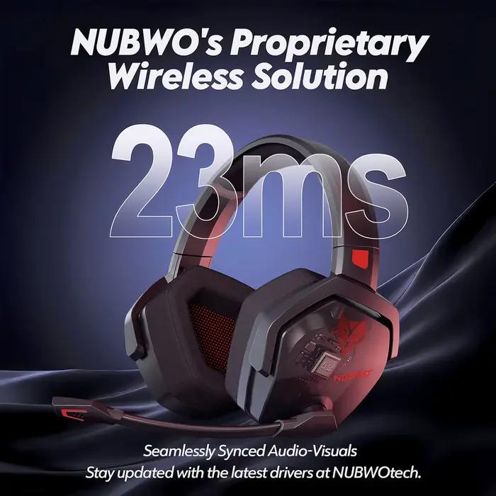 NUBWO G06 double casque sans fil Gamer avec Microphone 2.4GHz Bluetooth 5.3