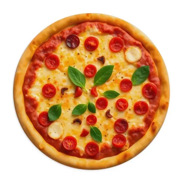 Tapis de souris rond à motif pizza