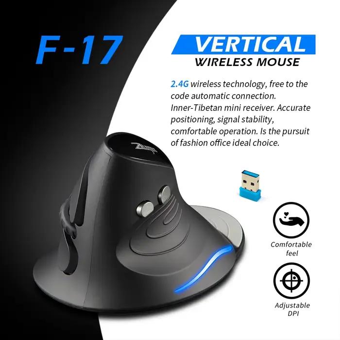 Souris verticale ergonomique sans fil 2.4G avec repose-poignet amovible