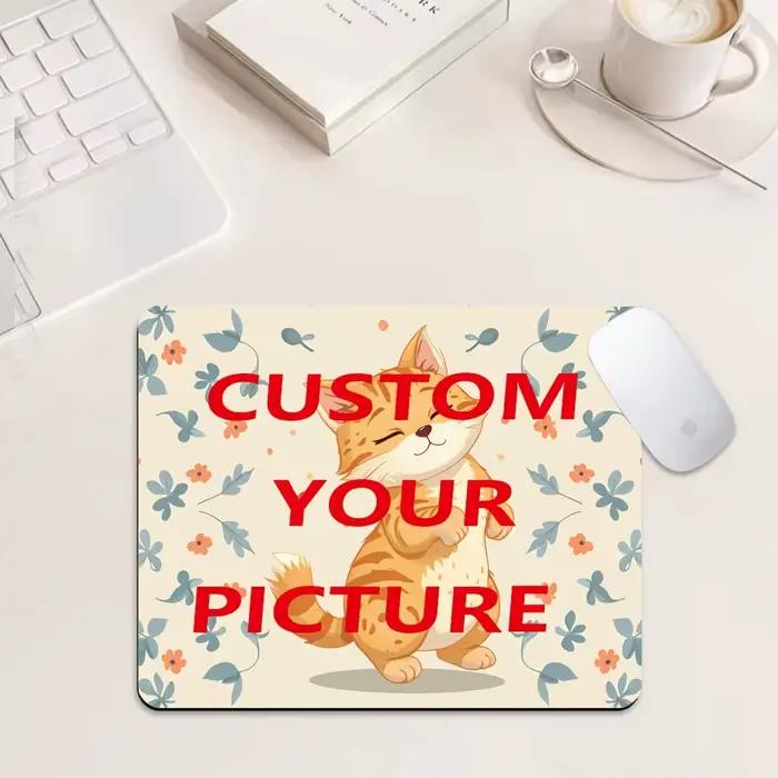 Tapis de souris personnalisé avec impression de photos, PVC antidérapant, doux et confortable, parfait pour espace de travail, cadeau spécial pour anniversaire, mariage, naissance, retraite
