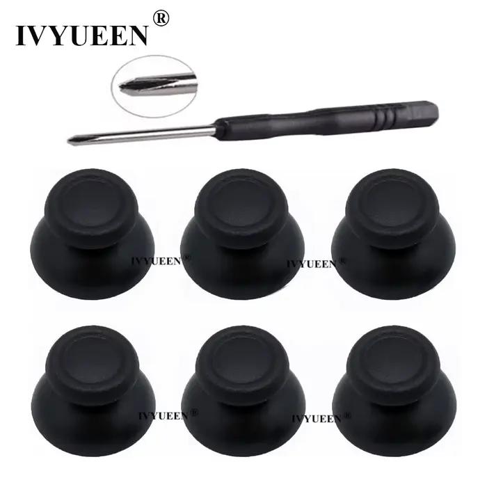 6 pièces bâton analogique noir + autocollant de barre lumineuse LED pour Sony Playstation 4 PS4 Slim Pro manette pour jeu Dualshock 4