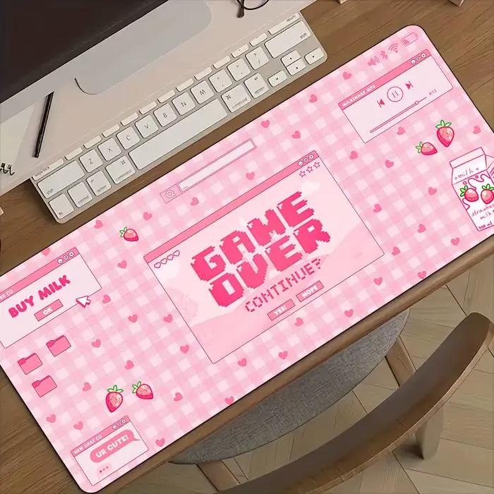Tapis de souris de jeu E-sports rose Kawaii