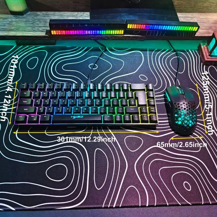 Ensemble clavier et souris compact HXSJ 68 touches