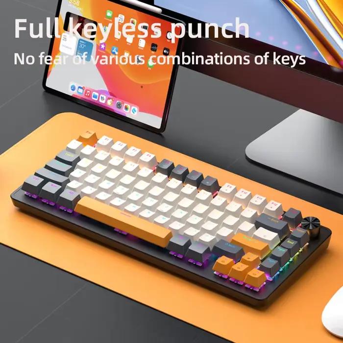 Clavier mécanique 75% filaire avec bouton multimédia
