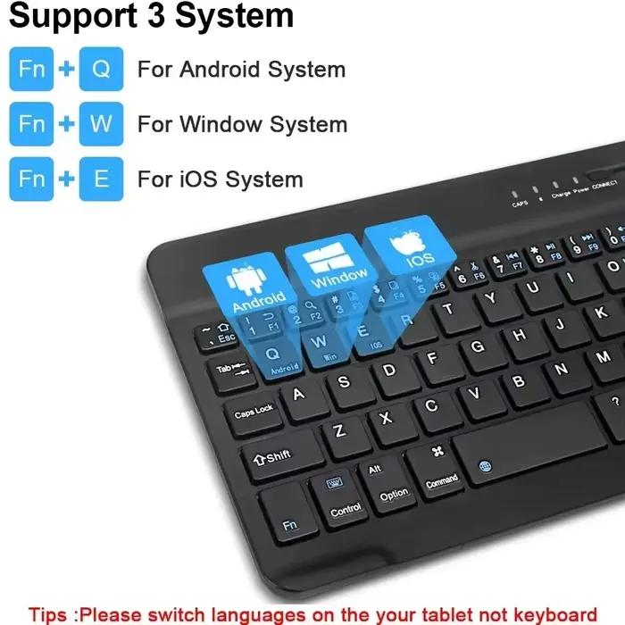 Clavier Bluetooth pour iPad 10e génération, iPad Pro 13 12 11 10 9 8 7 pouces iPad Air 13 11e génération iPad Mini tablettes Samsung Xiaomi occasions spéciales travail étudiants