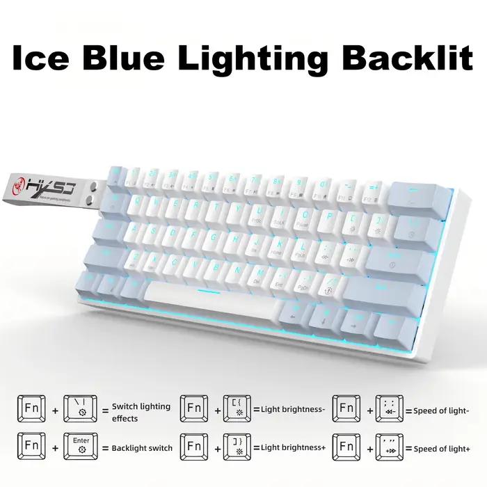 Nouveau clavier mécanique filaire compact 60 % 2026 avec éclairage LED RGB USB Type-C en ABS