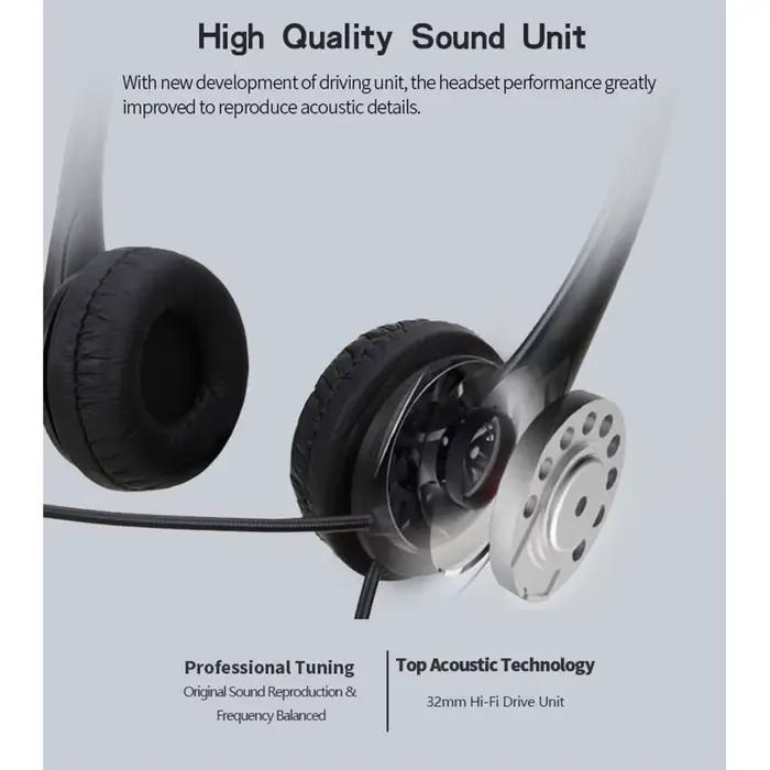 3.5mm/USB casque d'ordinateur avec Microphone antibruit chat réseau enseignement vidéoconférence stéréo filaire