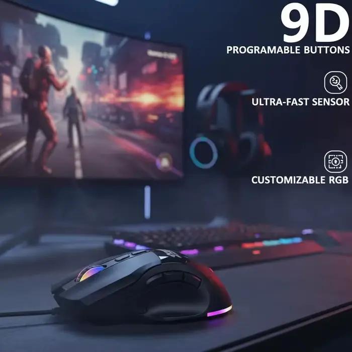 Souris de jeu filaire programmable