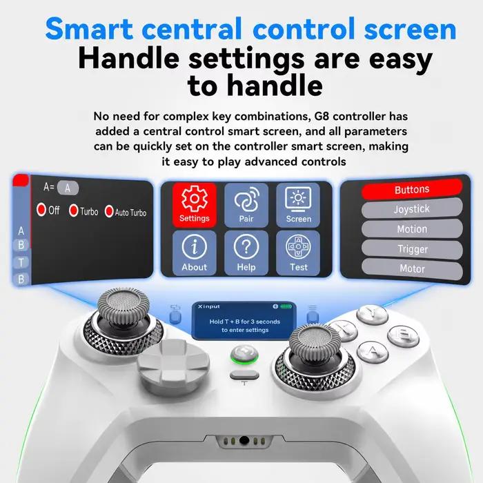Manette de jeu sans fil pour PC/Console Switch OLED/Lite avec écran interactif