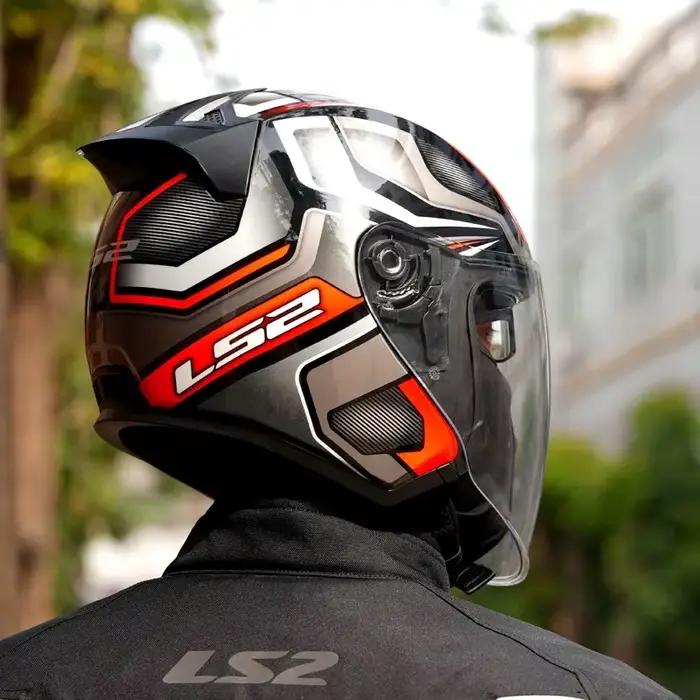 LS2 casque de Moto d'origine LS2 OF608 été respirant 3/4 casques ouverts hommes femmes Scooter demi-casques Cascos Para Moto