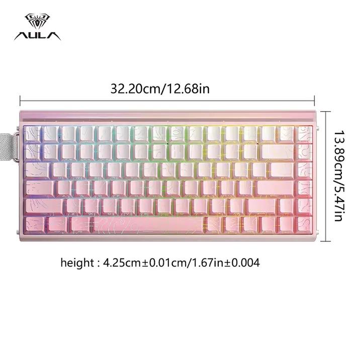 AULA HERO 84 HE clavier mécanique filaire rythme de musique rvb rétro-éclairé interrupteur magnétique 8K taux de retour