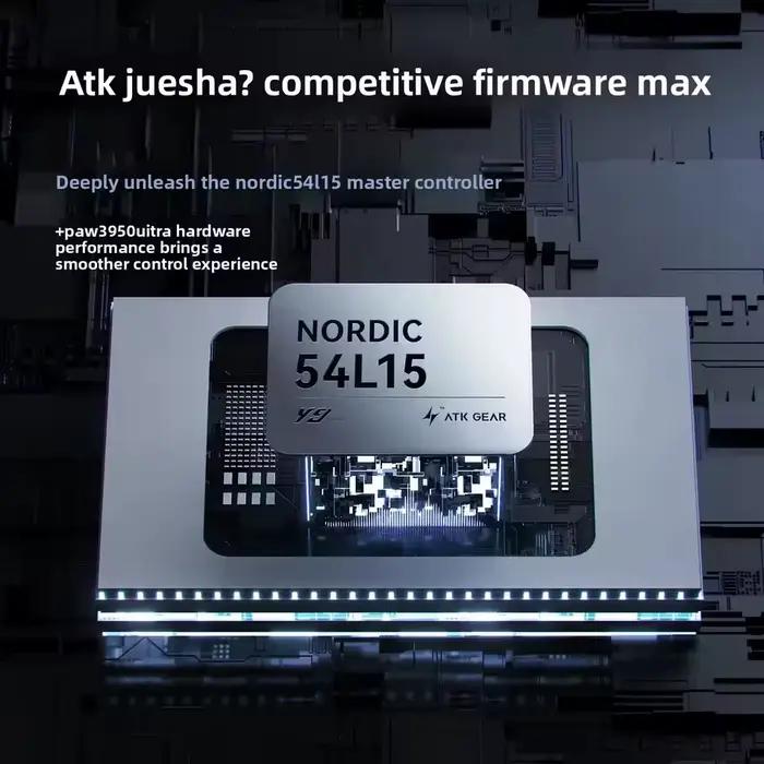 Souris de jeu sans fil ATK Y9 Ultimate Tri-Modèle pour droitier