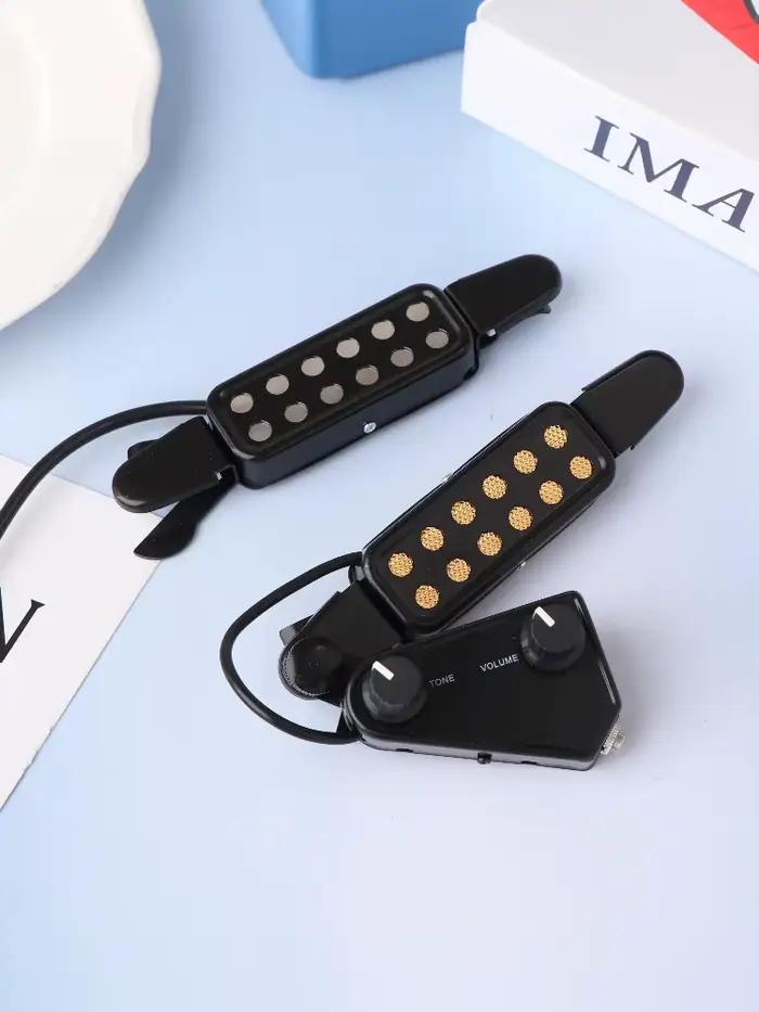 Nouveau micro pour guitare acoustique à capteur magnétique pour trou de sonorisation avec câble audio et contrôleur de volume et de tonalité, pièces et accessoires pour guitare