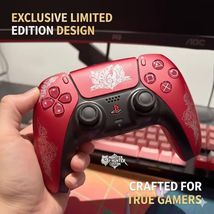 Nouvelle coque de remplacement pour manette PS5 Monster Hunter Wilds