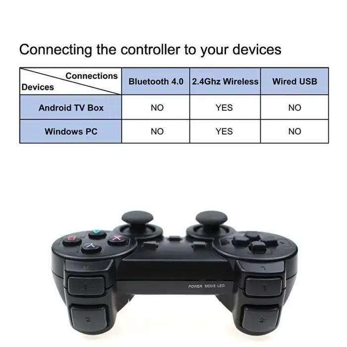 Manette de jeu sans fil 2.4GHz blanche ou grise pour PC Android TV box game box expérience de jeu fluide et précise