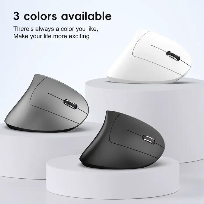 Nouvelle Arrivée 2025 HXSJ Souris Verticale Ergonomique Double Mode ABS 600mAh Rechargeable 2400DPI Interface Type-C