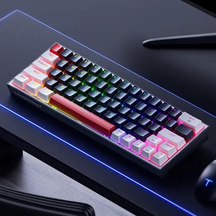 Thunderobot K63 clavier mécanique filaire rvb ANSI 60% 63 touches disposition
