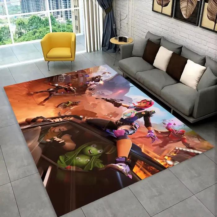 F-Fortnites Tapis de jeu de dessin animé pour salle de jeux