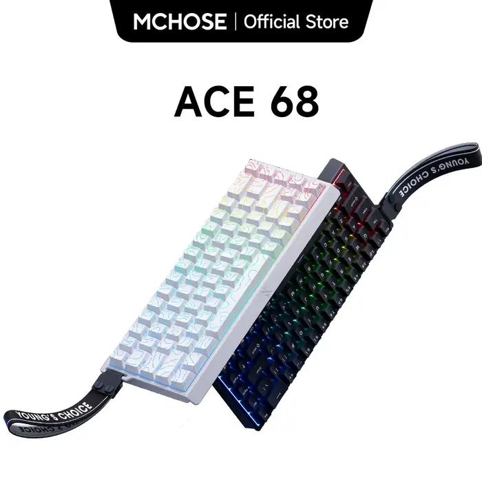 MCHOSE ACE 68 commutateur magnétique clavier de jeu effet Hall déclencheur rapide Programmable rvb 8K Hz