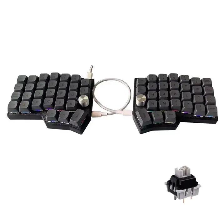 Borne Corne 4 × 6 disposition 2 boutons clavier fendu VIAL58 ergonomie