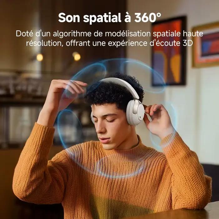 QCY H3 Pro ANC casque sans fil 50dB suppression du bruit écouteurs Audio spatial haute résolution avec LDAC Bluetooth