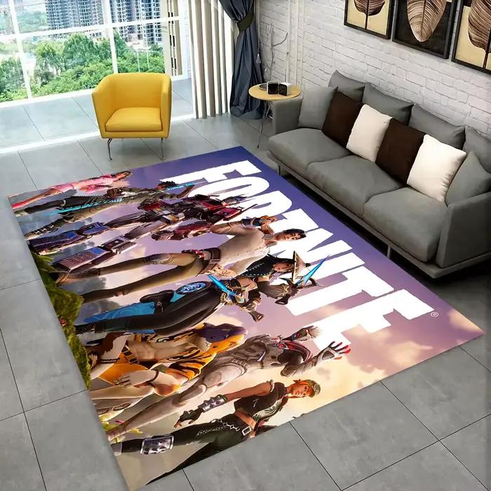 F-Fortnites Tapis de jeu de dessin animé pour salle de jeux