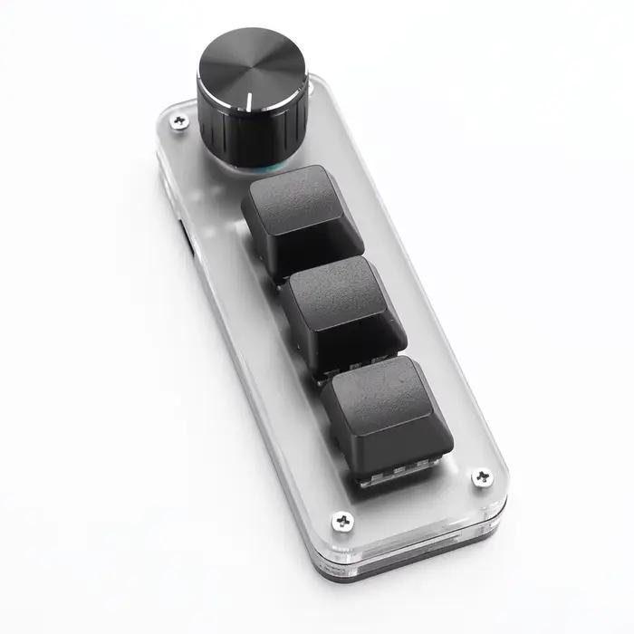 Mini Clavier Mécanique APWIKOGER - Bouton Personnalisable - Interrupteurs Rouges Échangeables à Chaud - Pour Jeu et Création Graphique