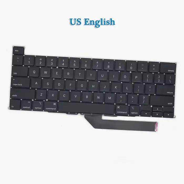 Nouveau clavier A2141 EU UK US anglais FR français espagnol allemand russe arabe pour MacBook Pro Retina 16