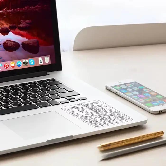 Autocollants de raccourci de référence pour clavier d'ordinateur portable Windows PC