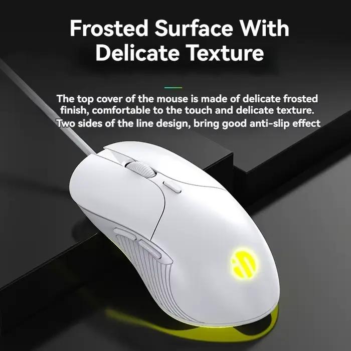 Souris filaire de jeu Macro 8800DPI réglable 6 boutons clic silencieux