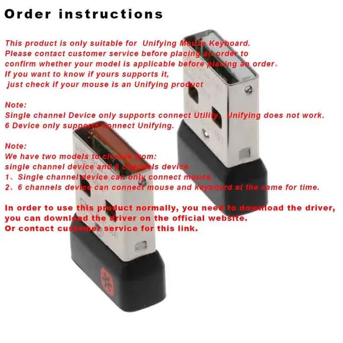 Unifiant adaptateur USB récepteur Dongle sans fil pour souris clavier connecter 6 appareils pour MX M905 M950 M505 M510